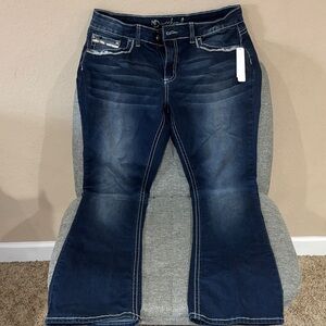 New Directions Dark Blue Boot Cut Jeans